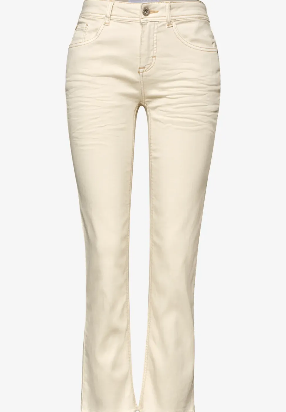 Straight Leg Jeans mit offenem Saum