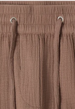 Straight Leg Shorts aus Musselinstoff