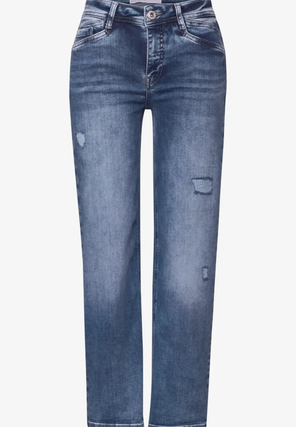 Straight Leg Destroyed Jeans