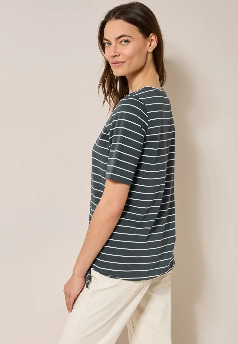 Streifenshirt mit Wording