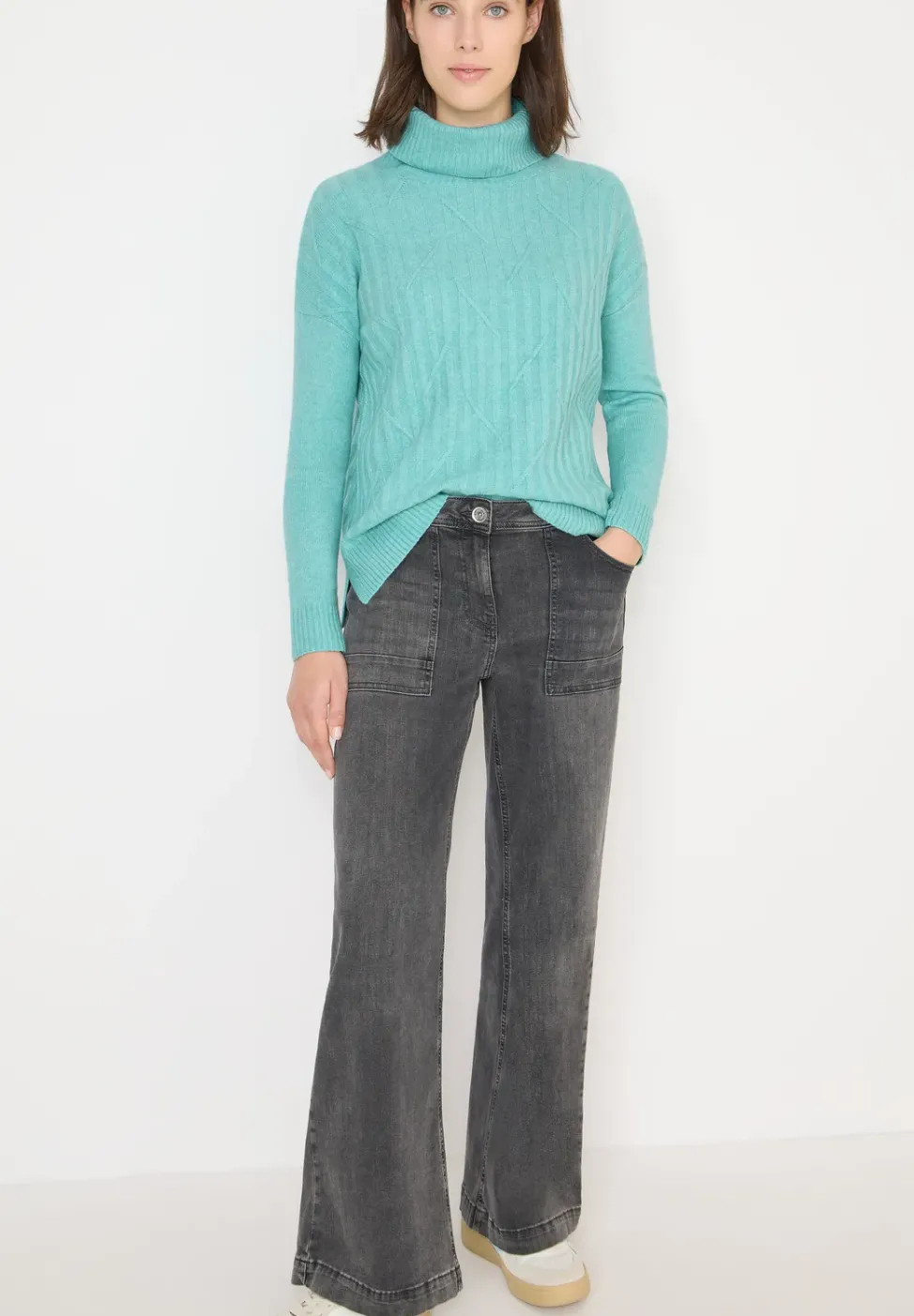 Struktur Rollkragenpullover