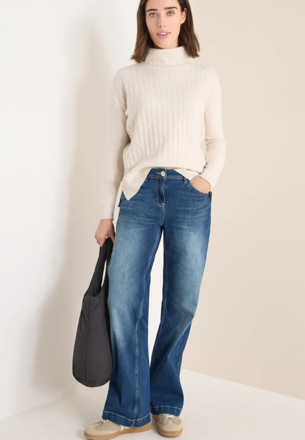 Struktur Rollkragenpullover