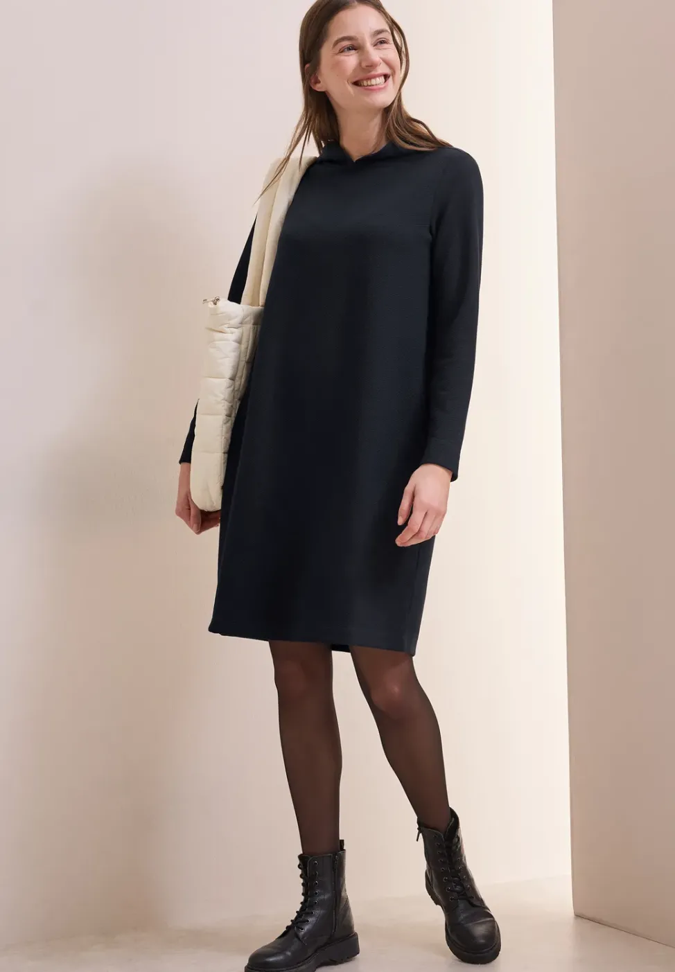 Strukturiertes Sweat Kleid
