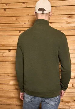 Strukturpullover mit Troyer