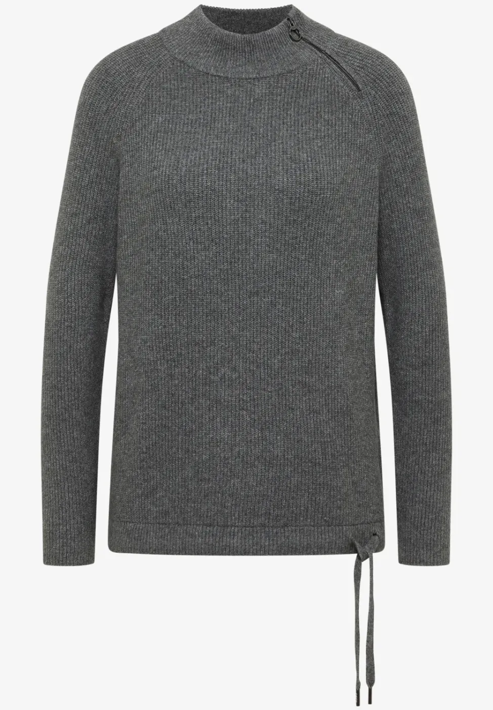 Strukturpullover mit Zipper