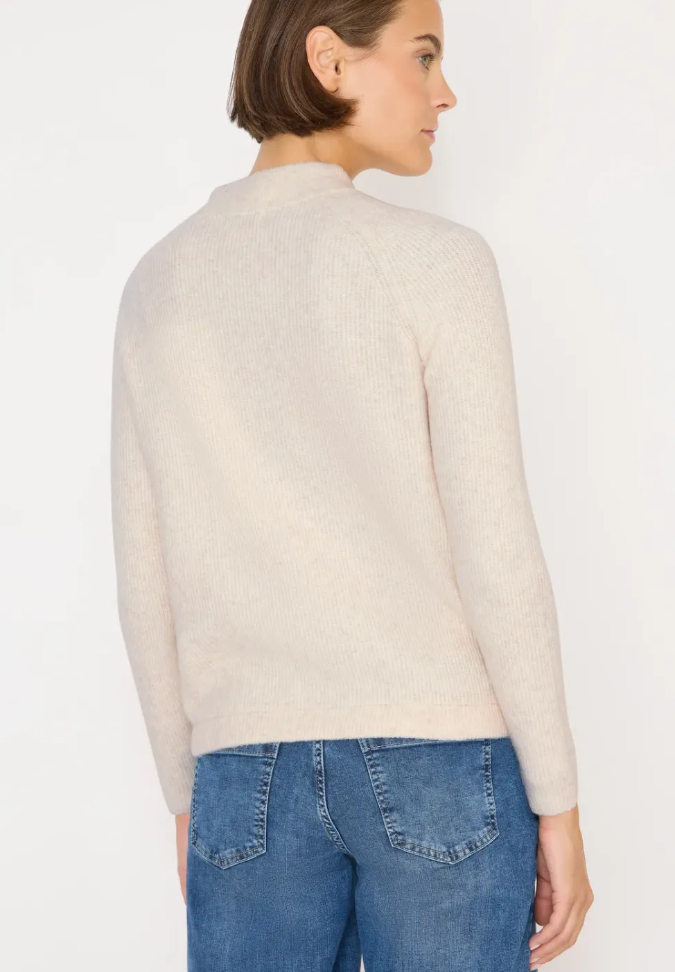 Strukturpullover mit Zipper