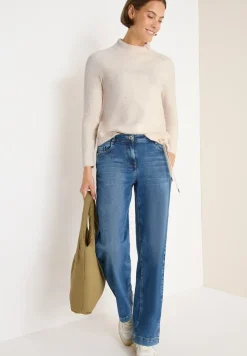 Strukturpullover mit Zipper