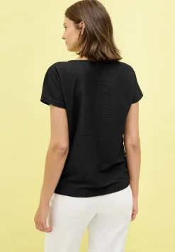Strukturshirt in Unifarbe