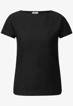 Strukturshirt in Unifarbe