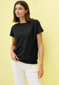 Strukturshirt in Unifarbe