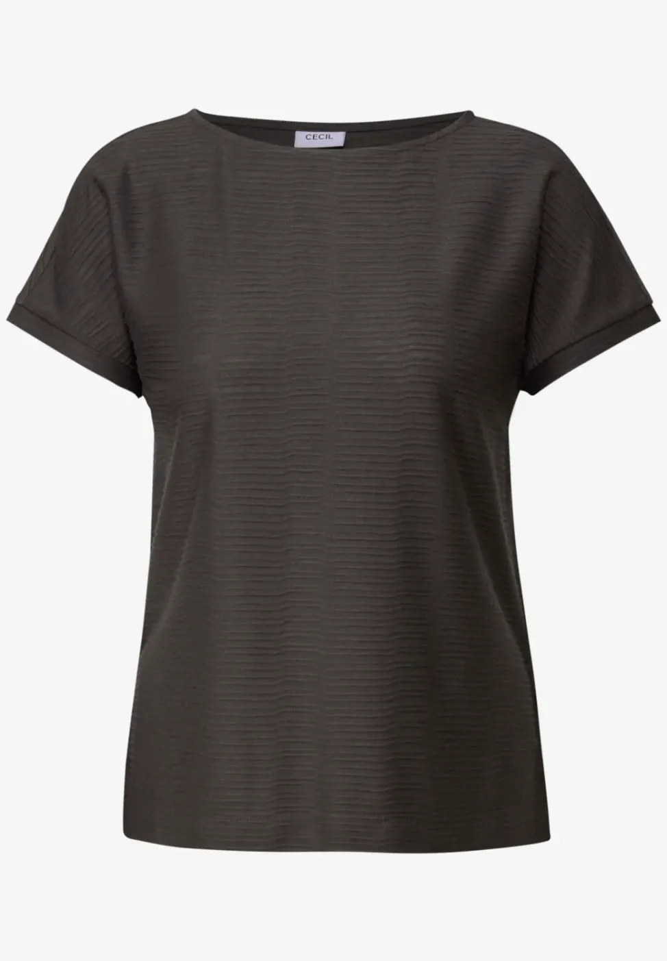 Strukturshirt in Unifarbe