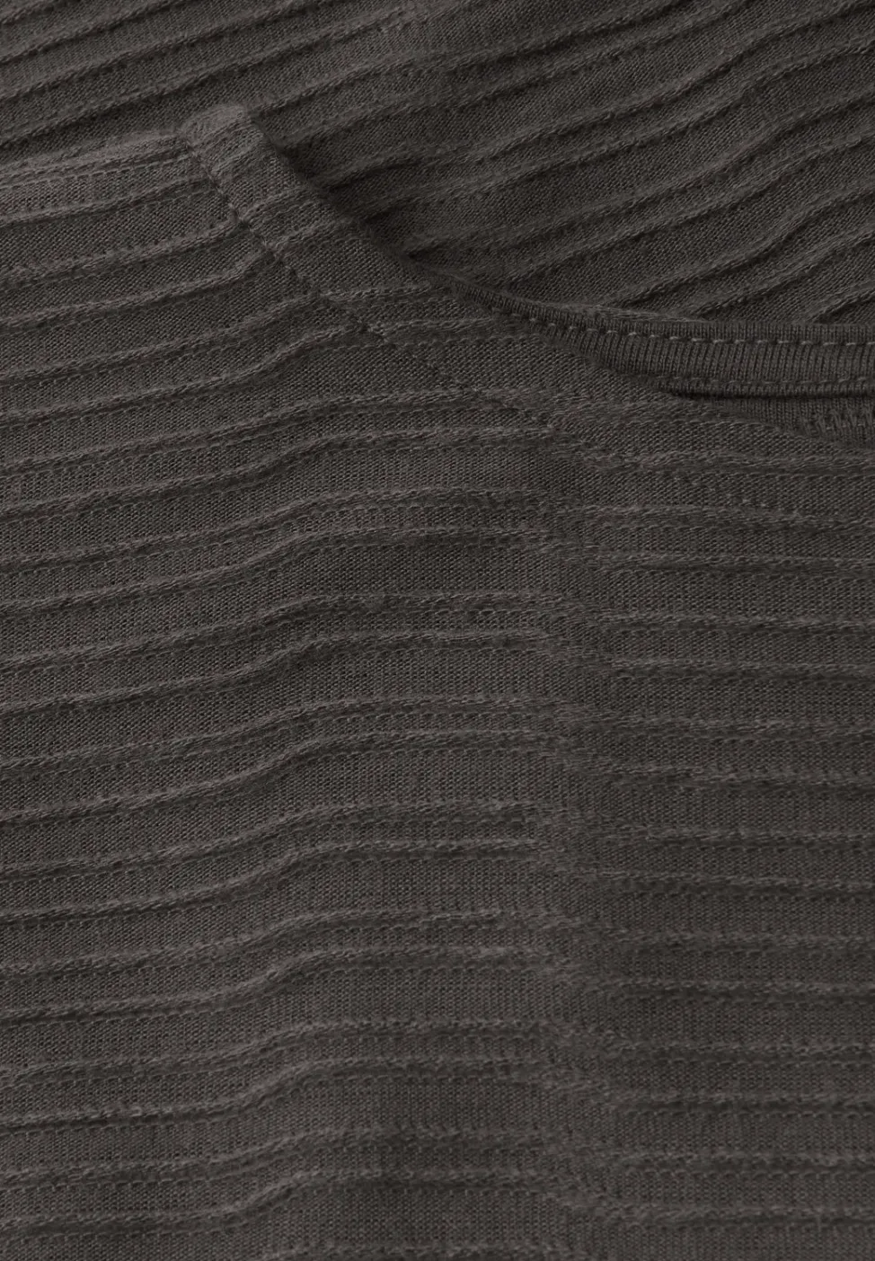 Strukturshirt in Unifarbe