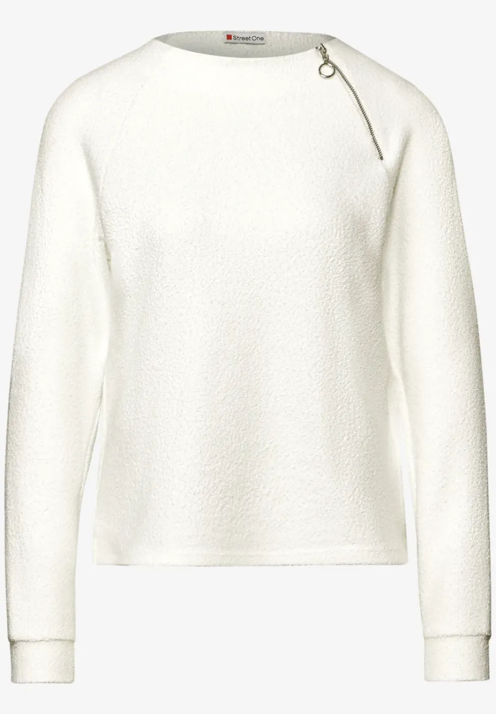 Strukturshirt mit Zipper