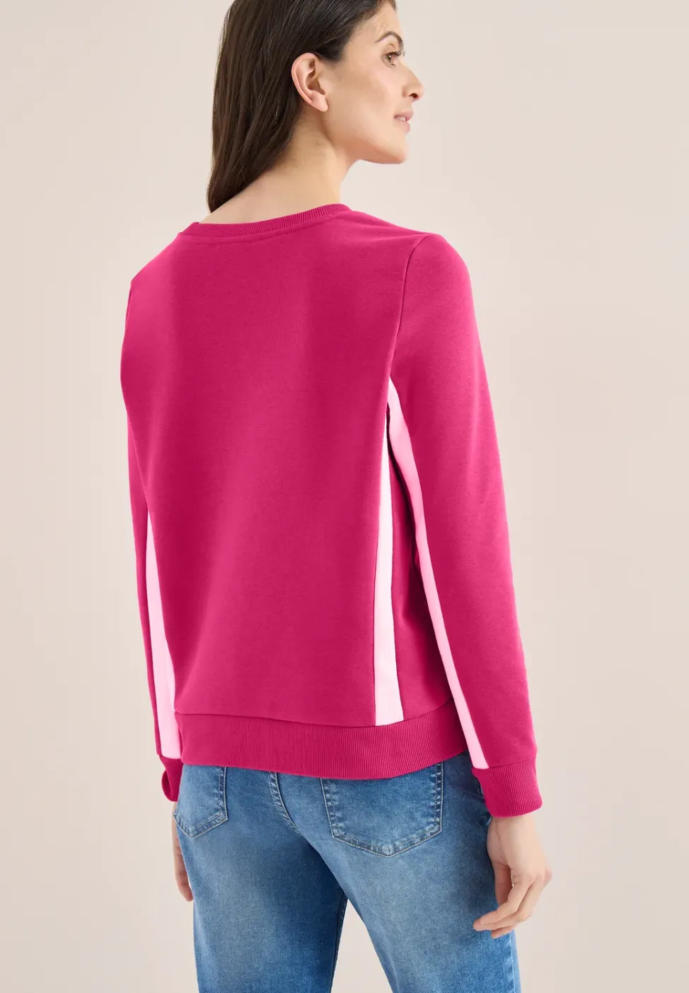 Sweatshirt mit Colorblock Details