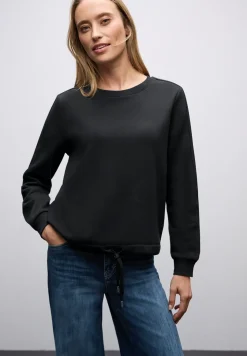 Sweatshirt mit Rippdetail