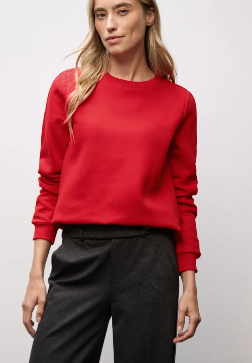 Sweatshirt mit Rippdetail