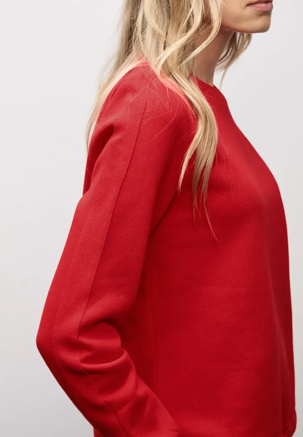 Sweatshirt mit Rippdetail