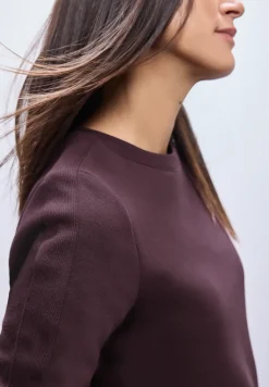 Sweatshirt mit Rippdetail