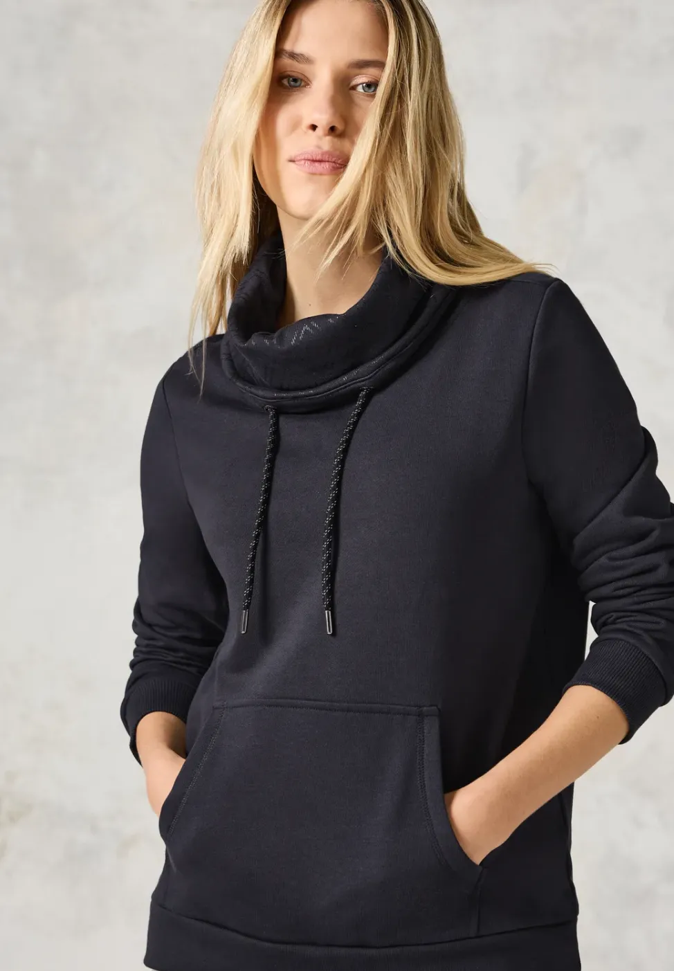 Sweatshirt mit Schalkragen