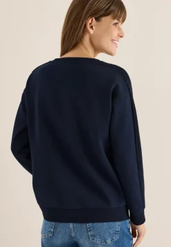 Sweatshirt mit Zopfdetail