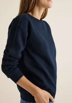 Sweatshirt mit Zopfdetail