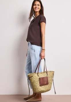Tasche in geflochtener Korb-Optik