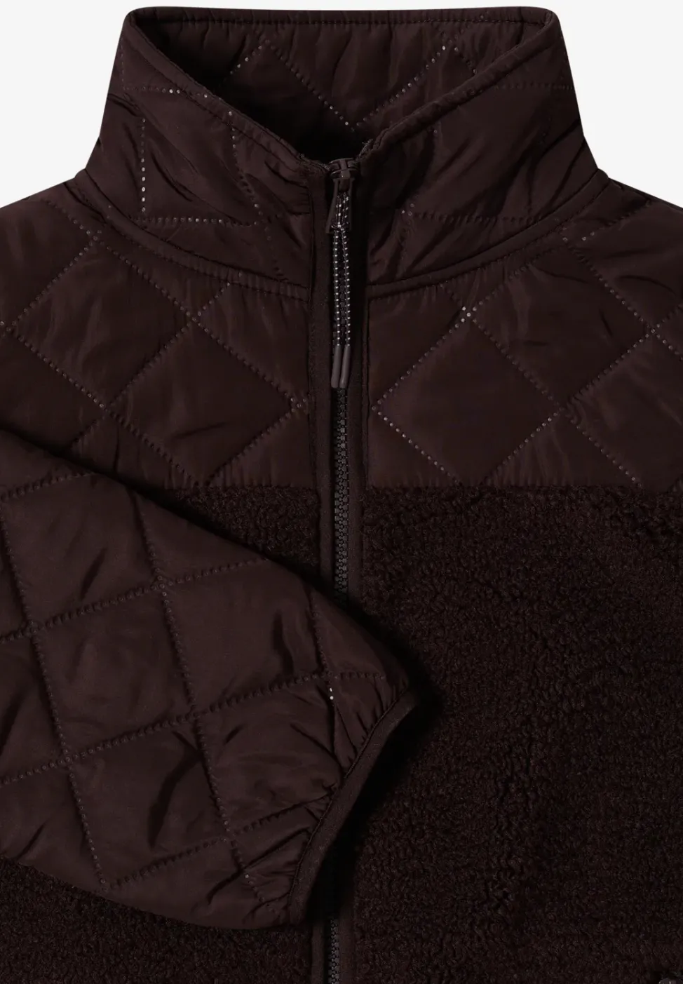 Teddy-Jacke mit Steppdetails