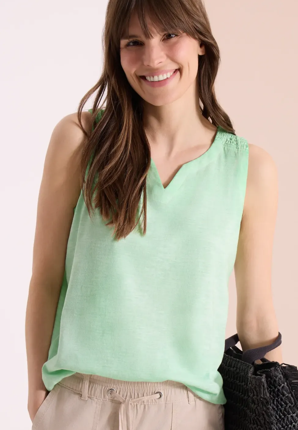 Top aus Jersey im Garment Dye Look