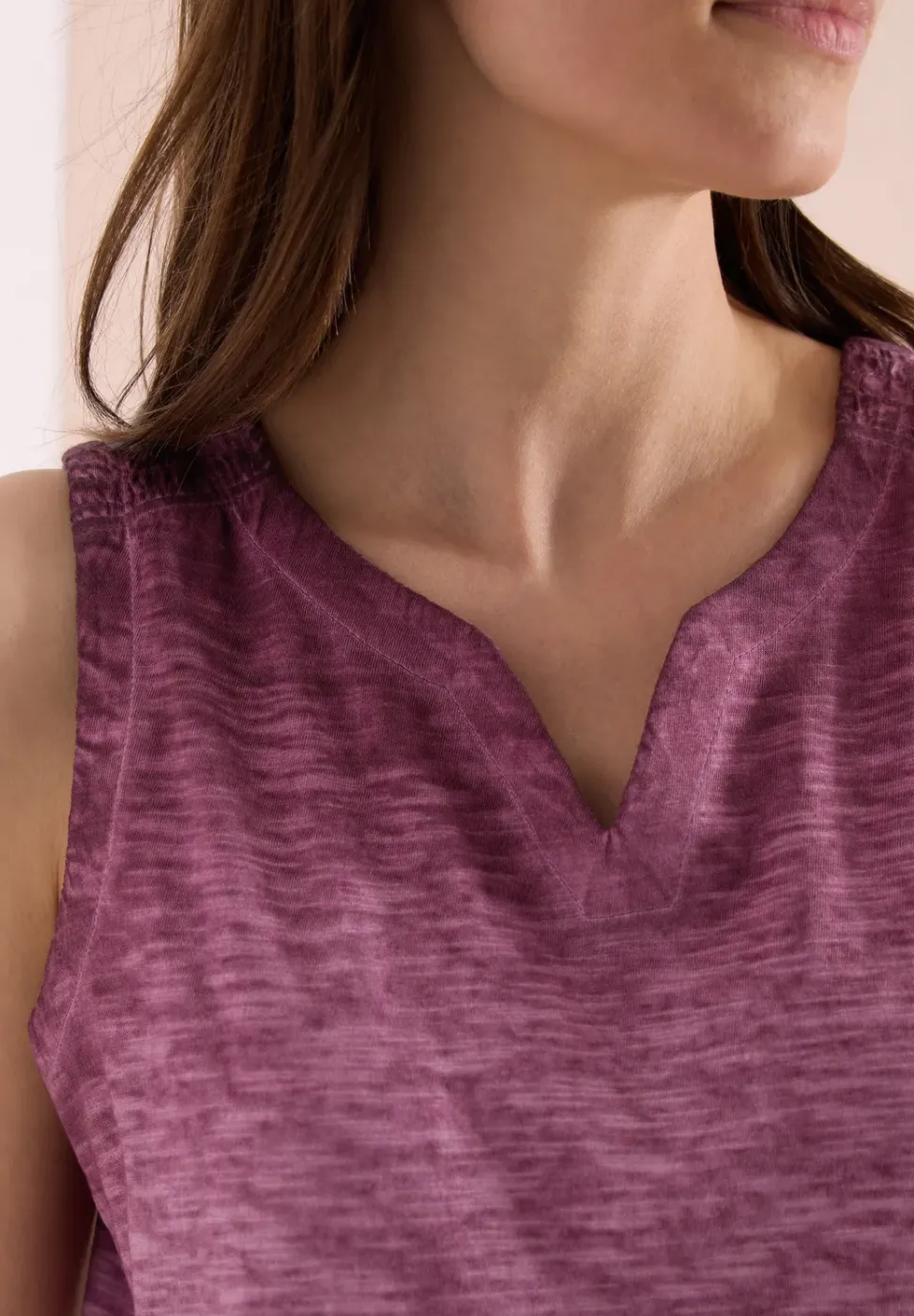 Top aus Jersey im Garment Dye Look