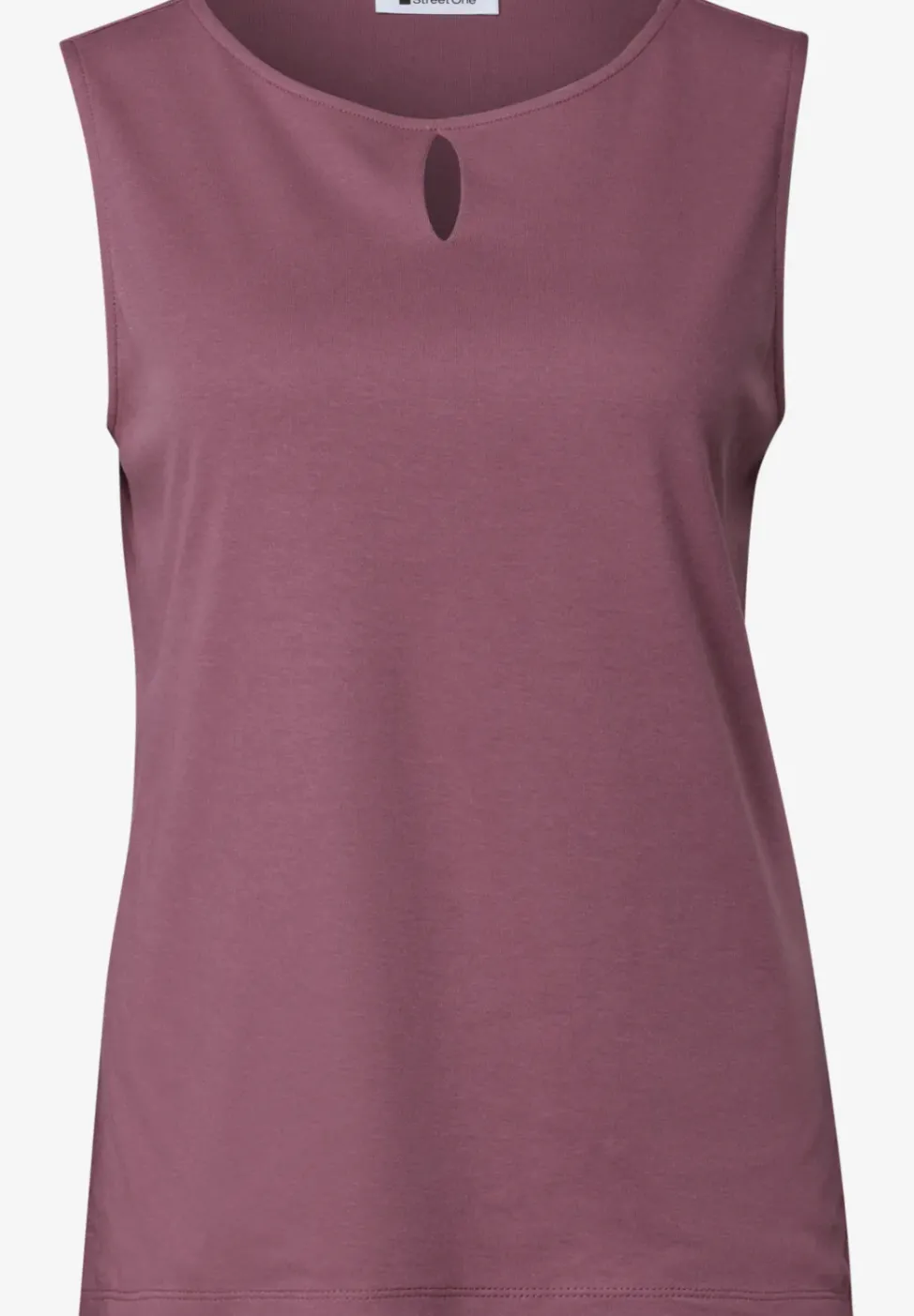 Top mit Rundhals und Cut-Out-Detail