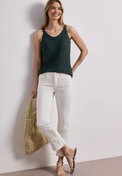 Top mit V-Neck und Deko-Detail