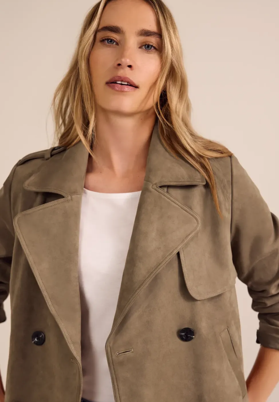 Trenchcoat aus Velours