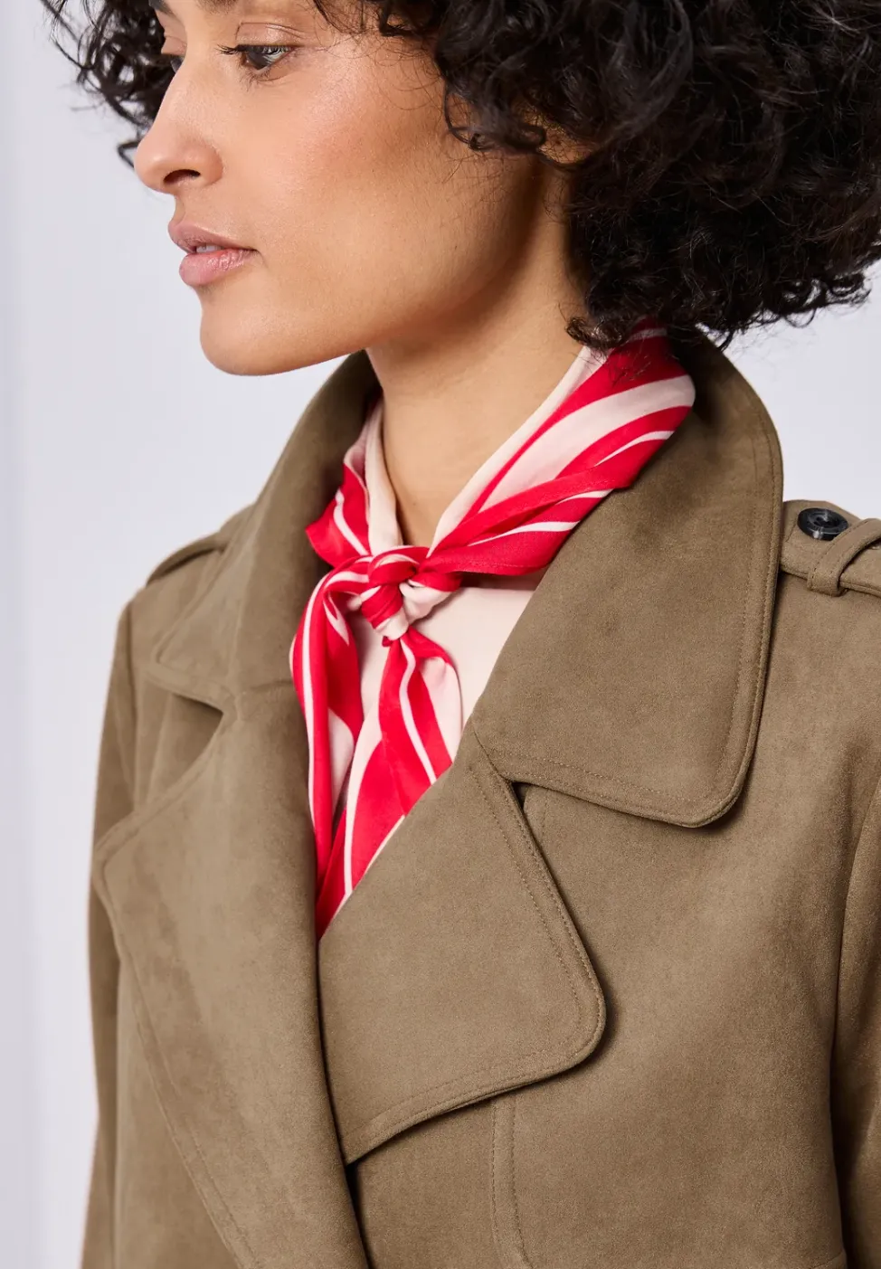 Trenchcoat aus Velours