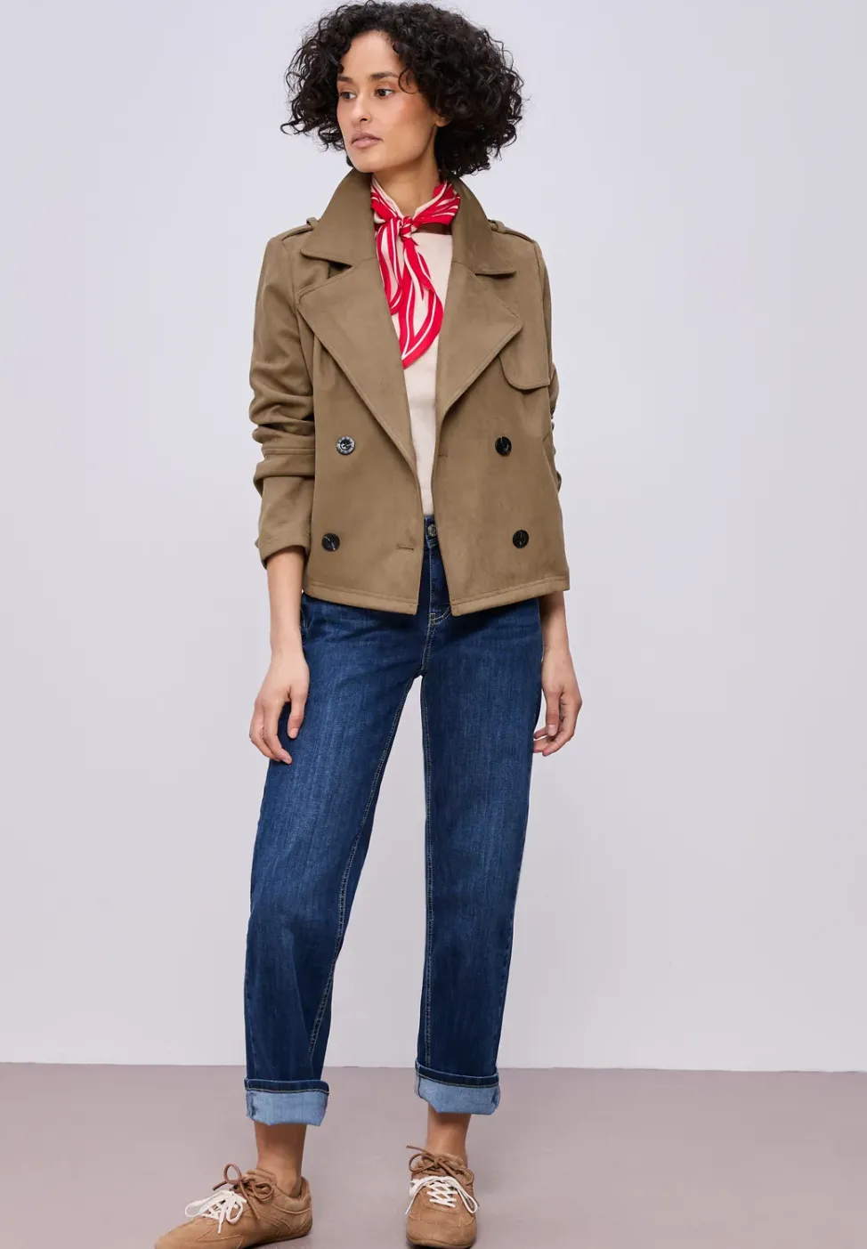 Trenchcoat aus Velours
