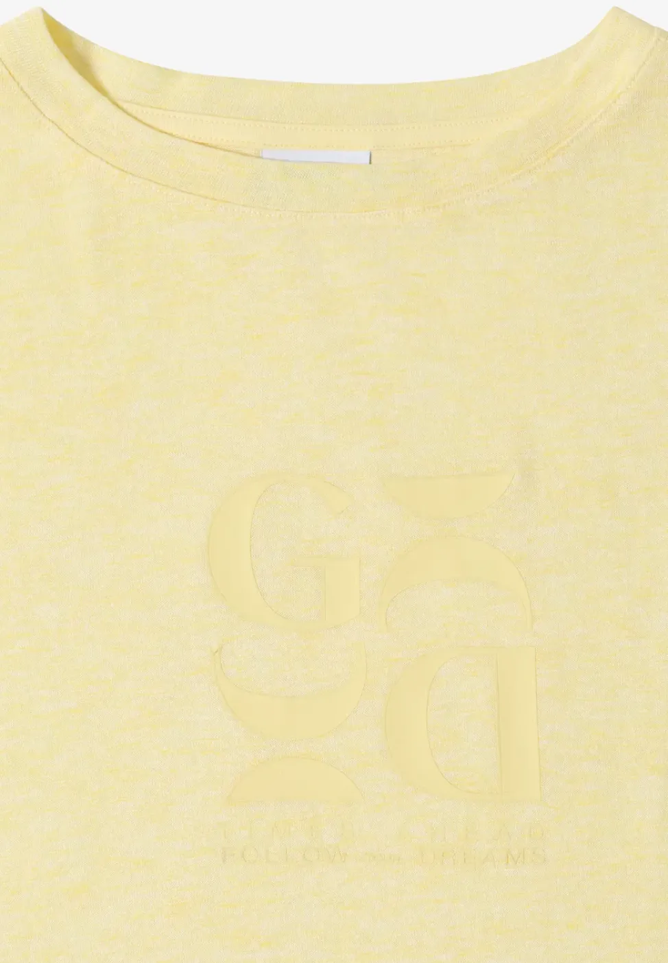 T-Shirt in Leinen-Optik mit Print