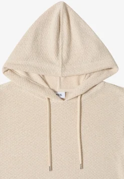 T-Shirt mit Hoodie und Struktur