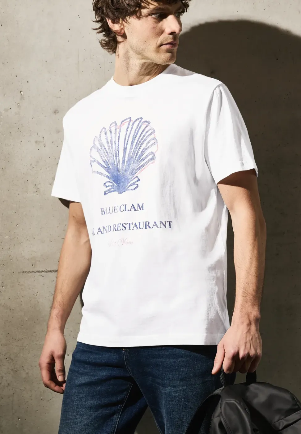 T-Shirt mit Muschel-Print