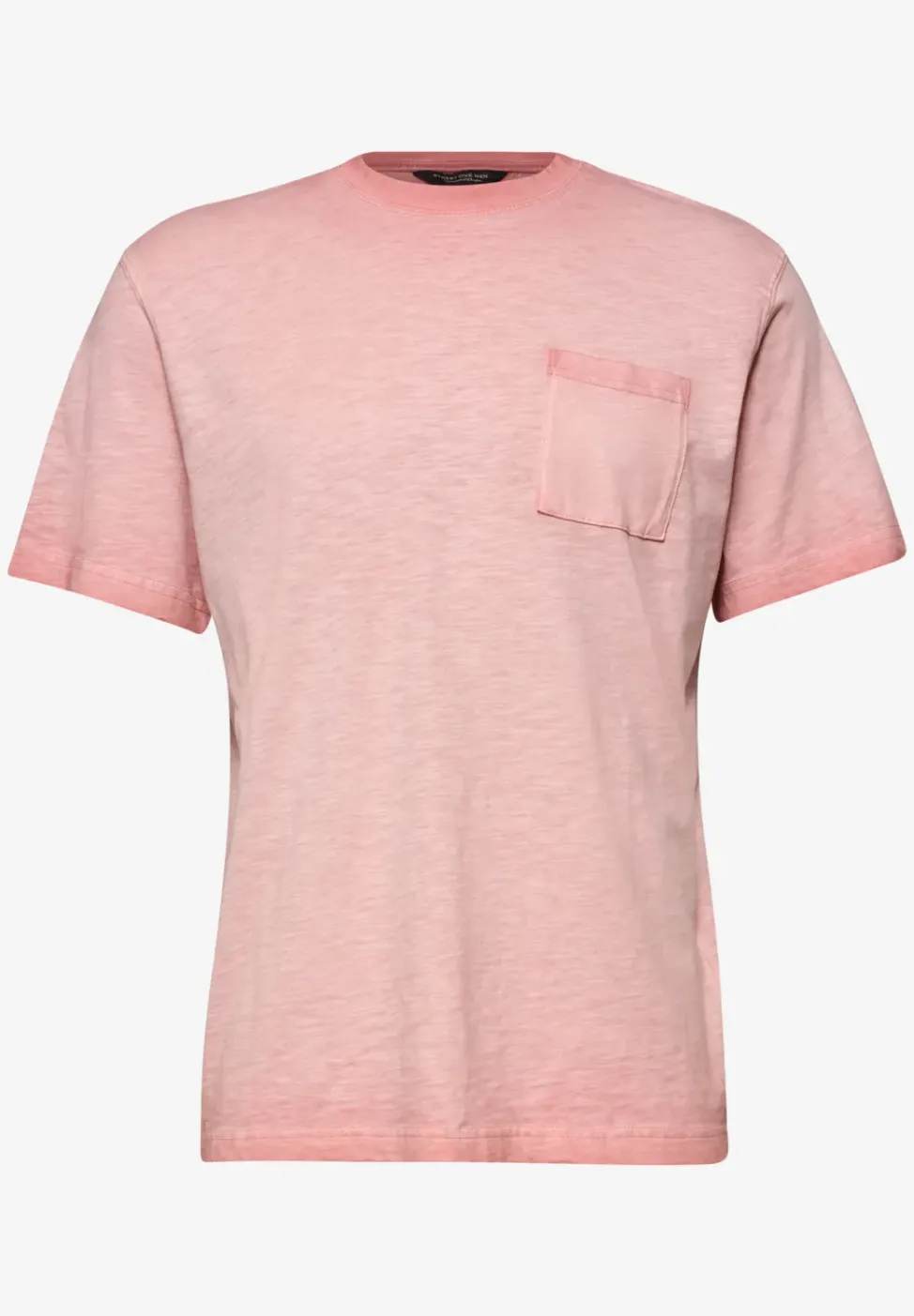T-Shirt mit Rundhals im Garment Dye Look