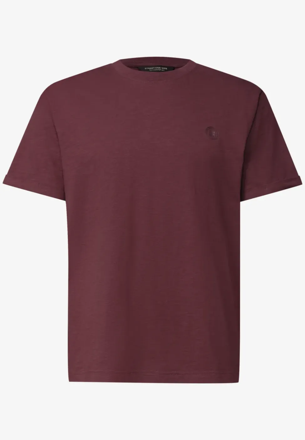 T-Shirt mit Rundhals und Turn-Up-Detail