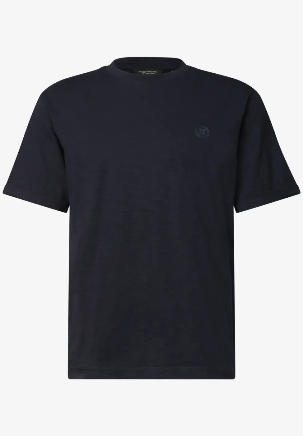 T-Shirt mit Rundhals und Turn-Up-Detail