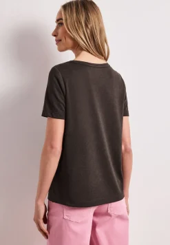 T-Shirt mit Rundhals und Wording