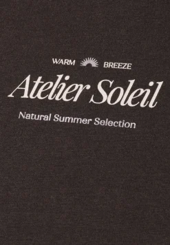 T-Shirt mit Rundhals und Wording