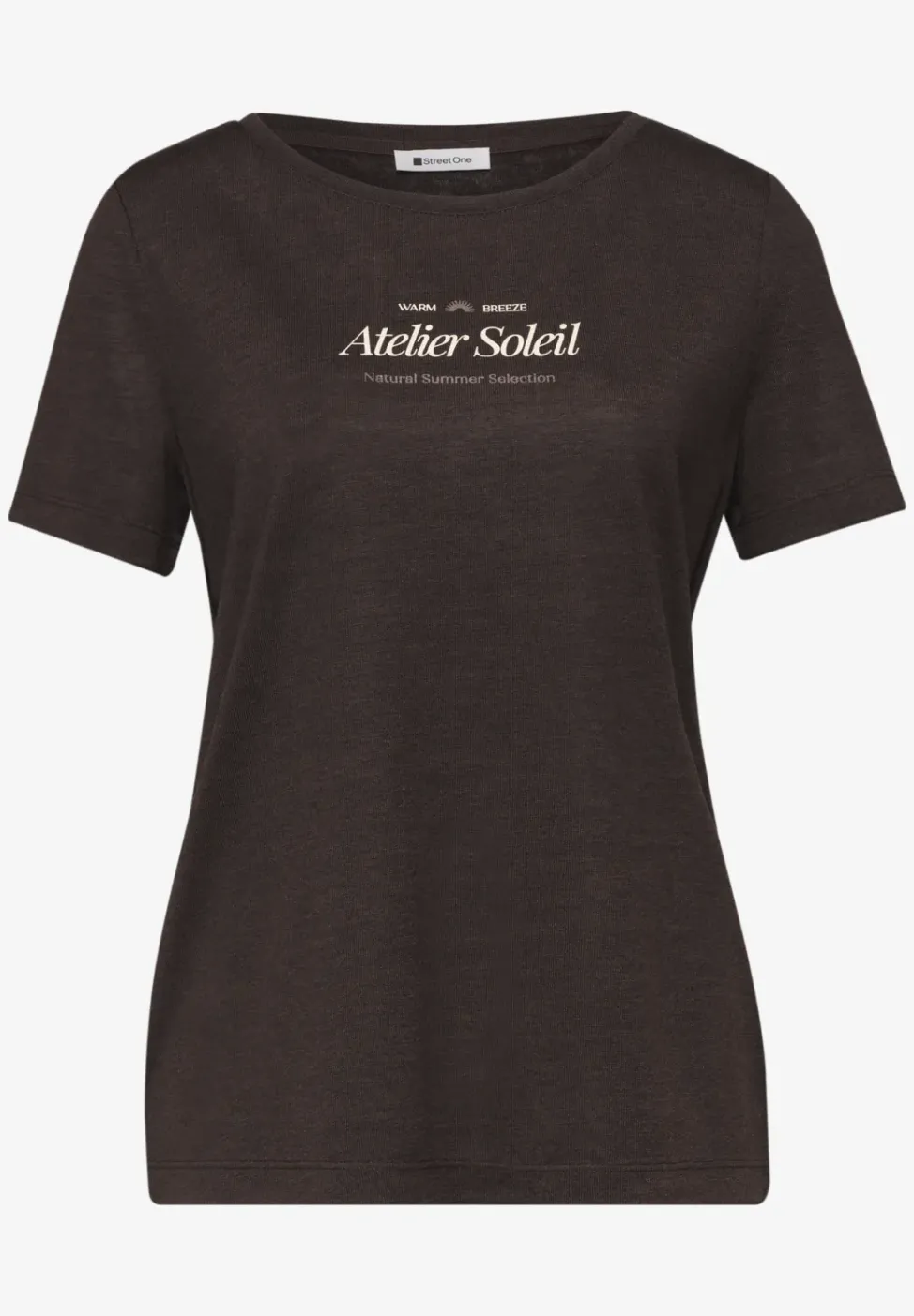 T-Shirt mit Rundhals und Wording