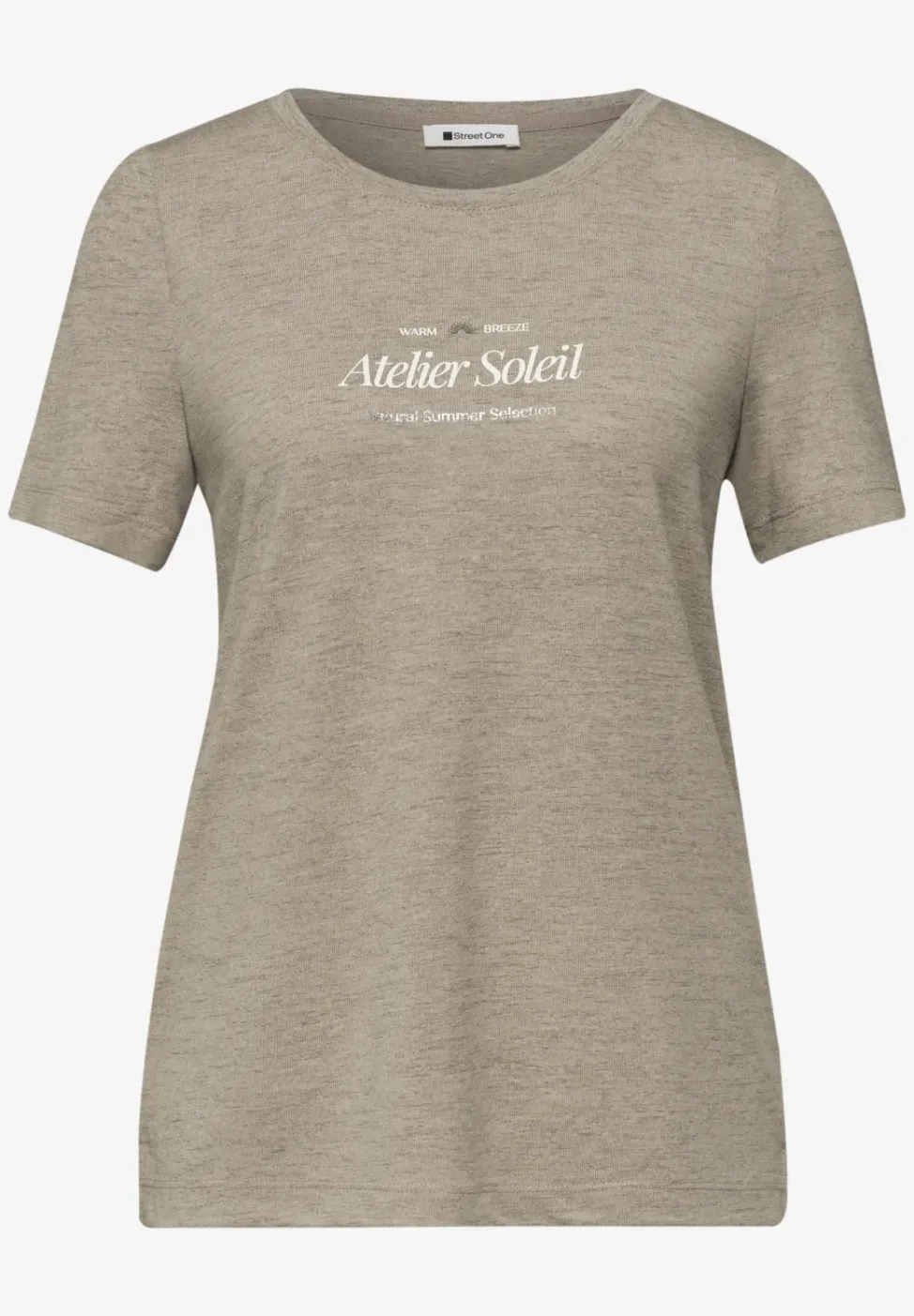 T-Shirt mit Rundhals und Wording