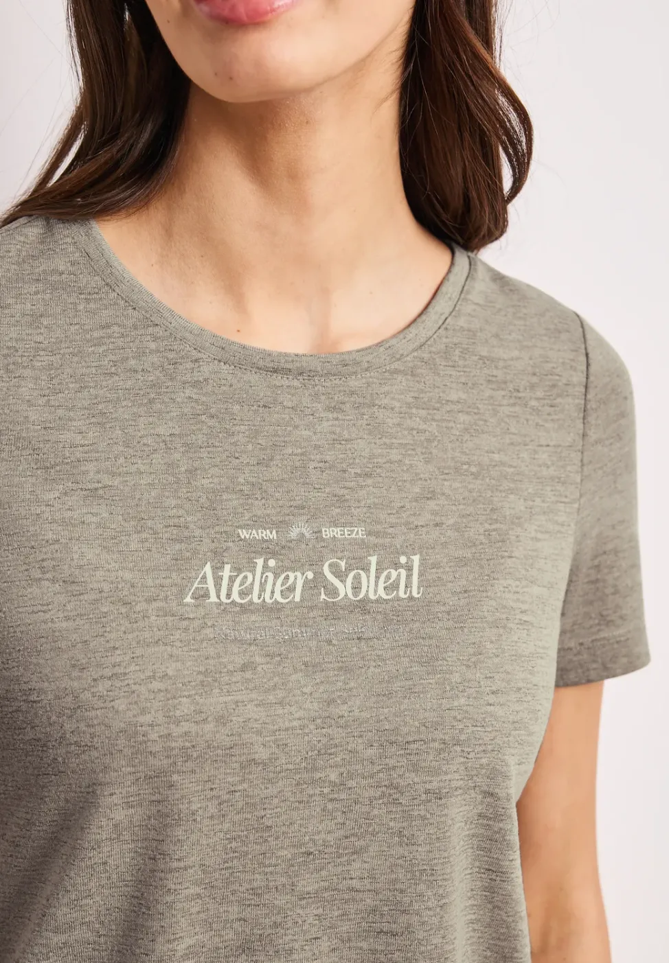 T-Shirt mit Rundhals und Wording