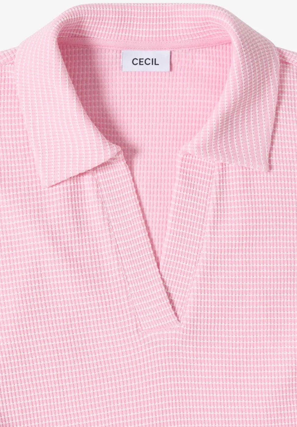 T-Shirt mit Struktur im Two-Tone-Look