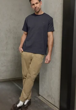 T-Shirt mit Struktur im Two-Tone-Look