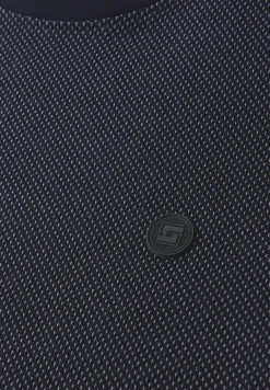 T-Shirt mit Struktur im Two-Tone-Look