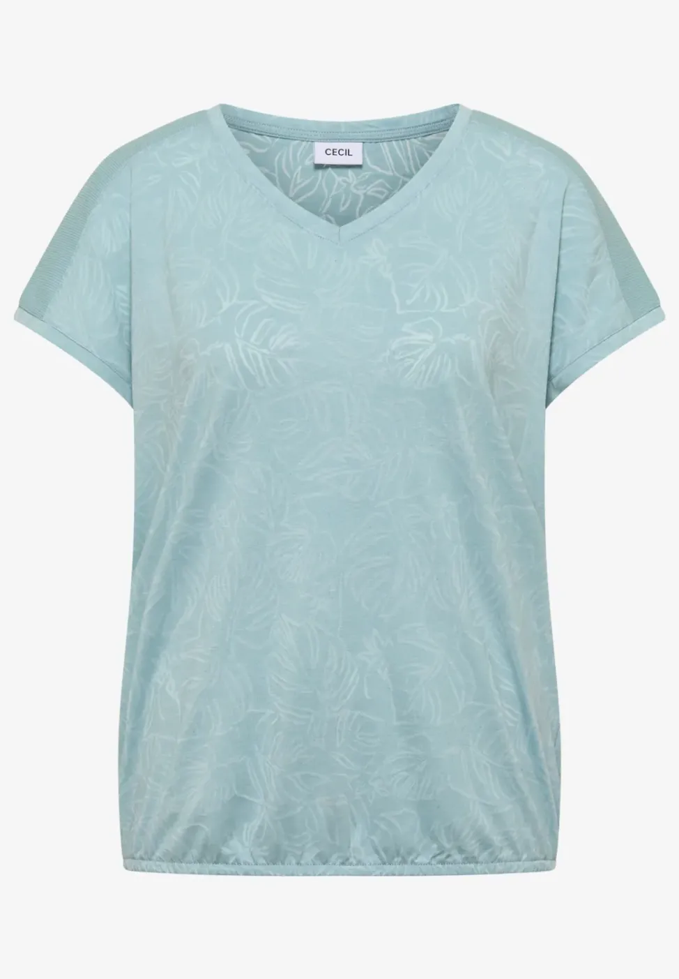 T-Shirt mit tonalem Ausbrennermuster