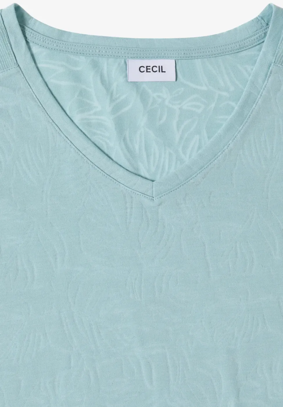 T-Shirt mit tonalem Ausbrennermuster